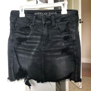 Black Denim Skirt